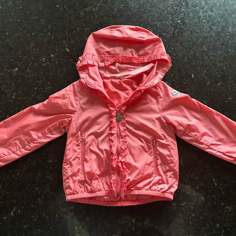 GUC Toddler Girls Moncler Pink Rain Jacket 3T